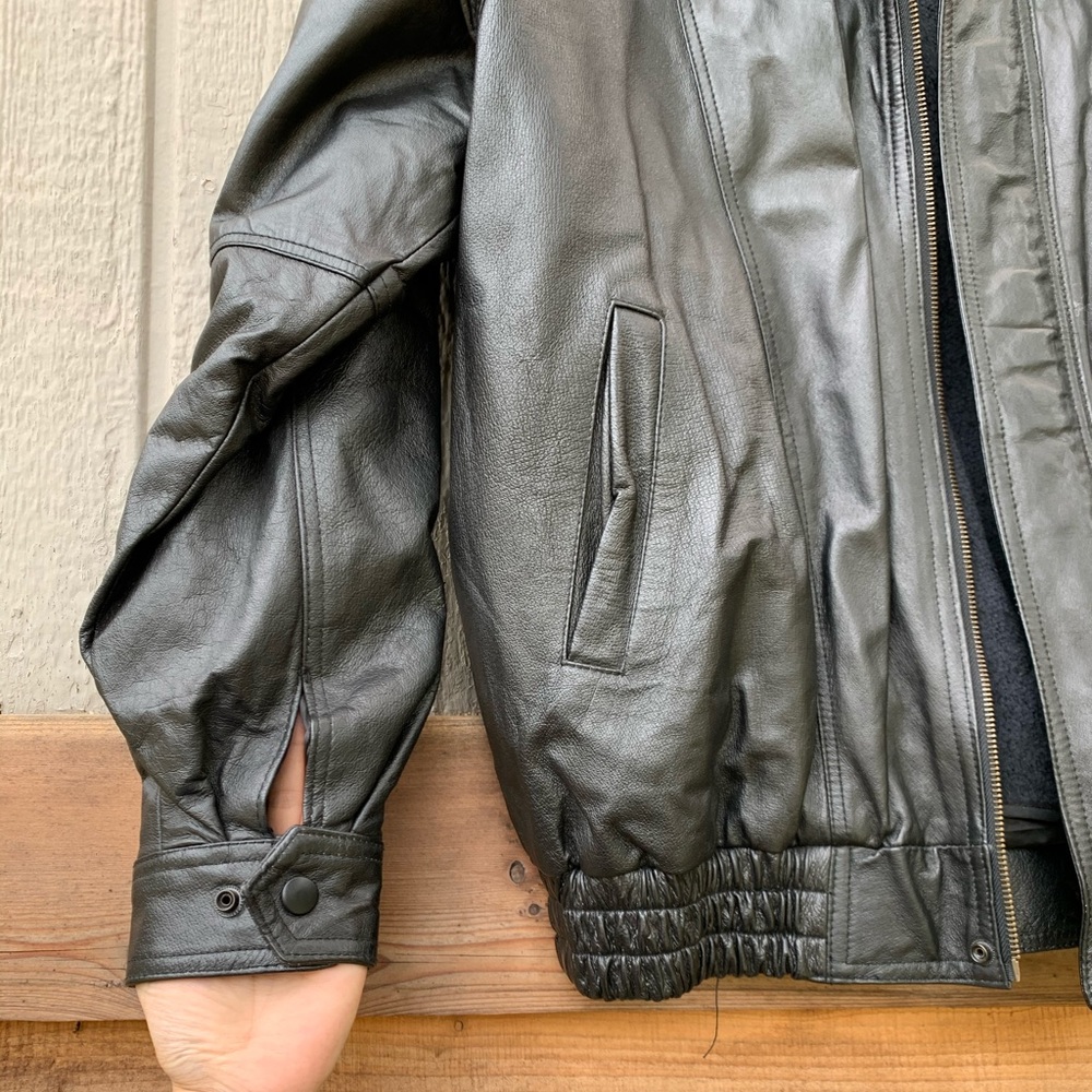 Niko Leather Designs heavy weight full zip fleece lined genuine leather jacket - Picture 5 of 8
